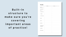 Load image into Gallery viewer, Musician&#39;s Practice Planner (PRINT)