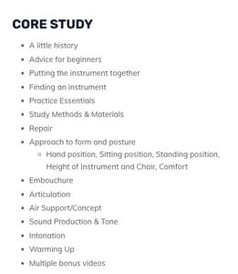Bass Clarinet Master Course: CORE STUDY